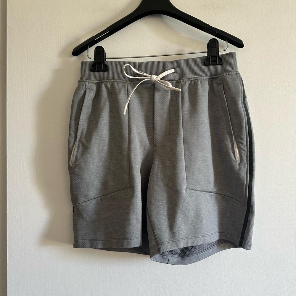 Lululemon Athletica Men’s Gray Textured Tech Shorts size Small EUC - Picture 5 of 7